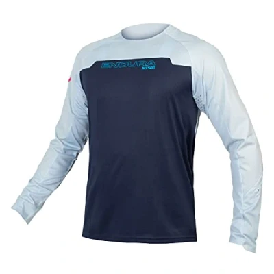 Image of Endura MT500 Burner Long Sleeve Mens Cycling Jersey Blue