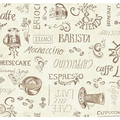 Image of d c fix F2312001 Manhattan Ristretto Cream Tablecloth, Polypropylene (PP)