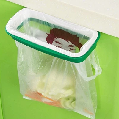 Image of Brussels08 Portable Kitchen Cupboard Cabinet Hanging Storage Stand Garbage Bags Support Rack Trash Bag Holders Rubbish Bin Hanger Organizer