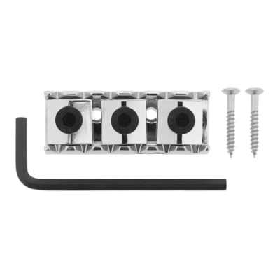 Image of Be In Your Mind 1Pc 42MM Guitar Tremolo Bridge Locking Nut with Wrench Screw Compatible Floyd Rose Style Electric Tools (Sliver)
