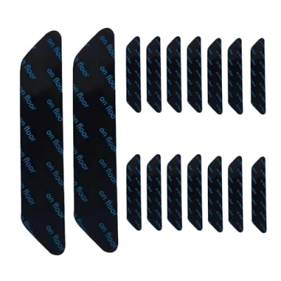 Image of Ushine Rug Gripper,Trapezoidal Carpet Gripper 16pcs,Rug Underlay Anti Slip for Hard Floors,Washable Reusable Grippers Bedroom,Bathroom,Living Room Black