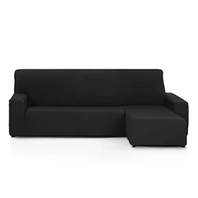 Image of Martina Home Tunez Sofa Cover For Chaise Longue, 32 x 17 42 cm Right Short Arm (Front View) 32x17x42 Black
