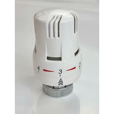 Image of White Radiator Thermostatic TRV Valve Head Replacement M30 x 1.5 Universal for All Manufacturers