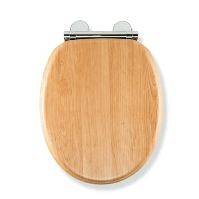 Image of Croydex Hartley Light Oak Effect Toilet Seat, Soft Close, Quick Release, Flexi Fix Hinges, Non Slip Grip Pad Technology, Top and Bottom Hinge Fittings for Effortless Installation