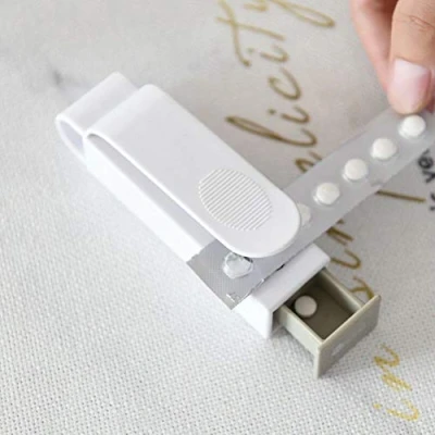 Image of SADA72 Pill Puncher with Container, Remover Blister Pack Popper Arthritis Sore Hand Tablet Dispenser for Home Use Storage Organizer(10x4x2.7cm)