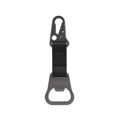 Image of Stackers Black bottle opener keyring
