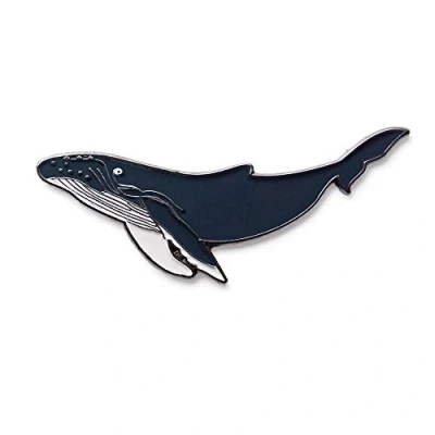 Image of NWFlags Metal Enamel Pin Badge Brooch Humpback Whale
