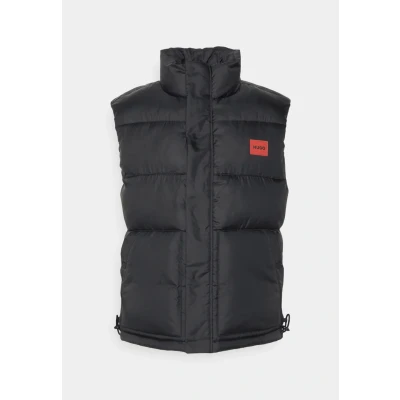 Image of HUGO Mens Baltino2411 Water Repellent Gilet with red Logo Label