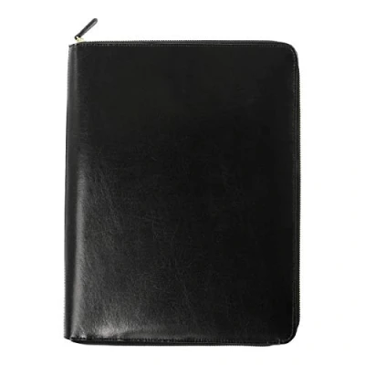 Image of Dulwich Designs Windsor Black Leather A4 Document Folder