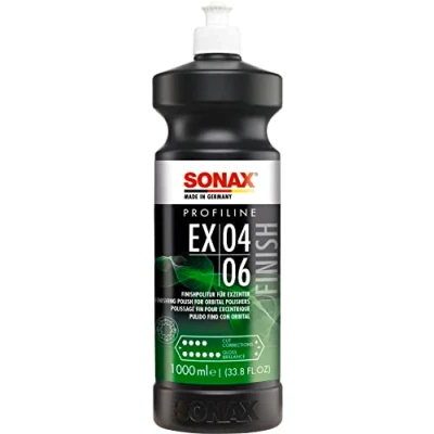Image of SONAX PROFILINE EX 04 06 (1 Litre) Optimal scratch removal, produces perfect gloss. Ideal polish for removing nibs from freshly painted surfaces Item No. 02423000, Black