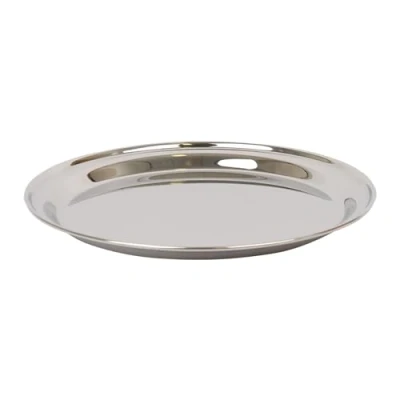 Image of 30cm Round Stainless Steel Serving Tray By Argon Tableware