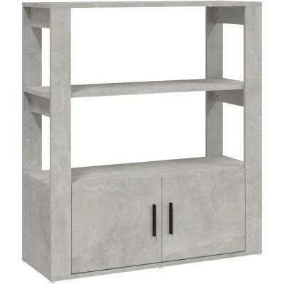 Image of vidaXL Sideboard Concrete Grey 80x30x90 cm Engineered Wood