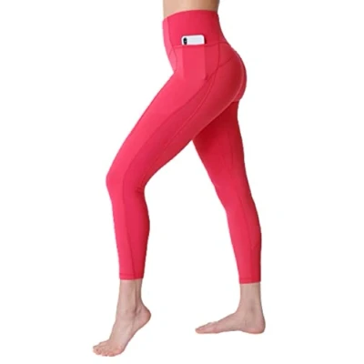 Image of Sweaty Betty Women&#039;s Super Soft High Waist Flow Ribbed 7/8 Yoga Workout Leggings, Glow Pink, S