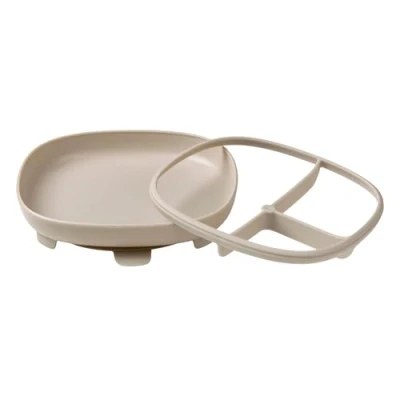 Image of b.Box 2 in 1 Suction Plate Strong Base Removable Divider to Age up Grows with Your Child Curved Sides for Easy scooping Dishwasher Safe from 6m+