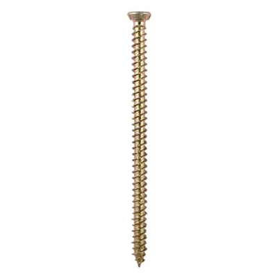 Image of TIMco 00120TCON ZYP Multi Fix Concrete Screw 7.5 x 120 Yellow (Box of 100)