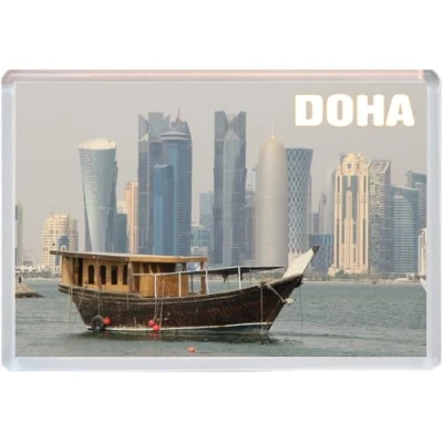 Image of Doha Qatar Jumbo Fridge Magnet 96 x 67mm BBSFHM1487