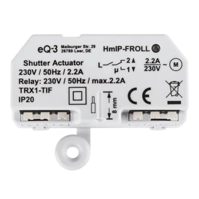 Image of Homematic IP 151347A0 Shutter Actuator Flush Mount, Grey