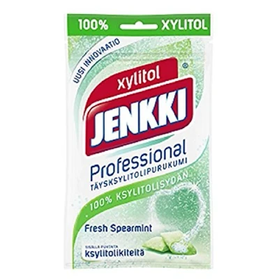 Image of Jenkki Professional Fresh Spearmint Original Finnish 100% Xylitol Chewing Gum Bag 70g
