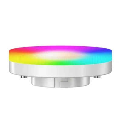 Image of ledscom.de GX53 LED RGB Bulb, Warm White Cool (2900 6100 K), 6.6 W, 670lm, 107, Smart Home, WLAN, Alexa, matt, Space Saving, Versatile, Lighting Design, Security Light, Party Light