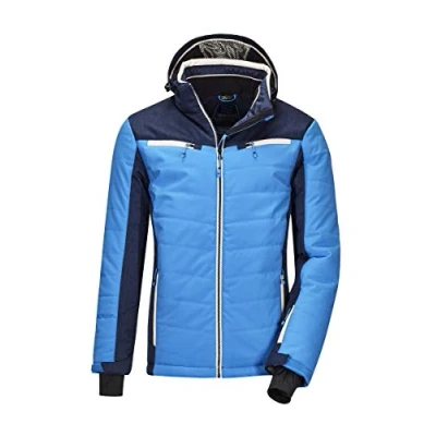 Image of Killtec Men&#039;s Savognin Mn jacket Hybrid with zip off hood and snow guard, mens, 36331 000, sky blue, XXL
