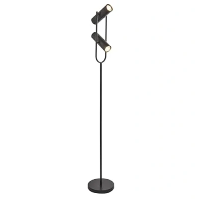 Image of Telescope 2 Light Floor Lamp Matt Black, GU10