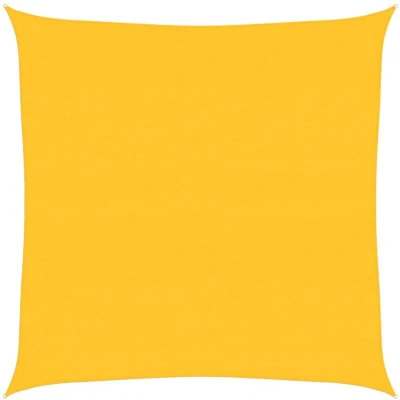 Image of vidaXL Sunshade Sail 160 g/m² Square Yellow 7x7 m HDPE