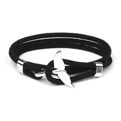 Image of JSGHGDF Multilayer Milan Rope Viking Bracelet Charm Whale Tail For Men Wristband Jewelry Beach Chain