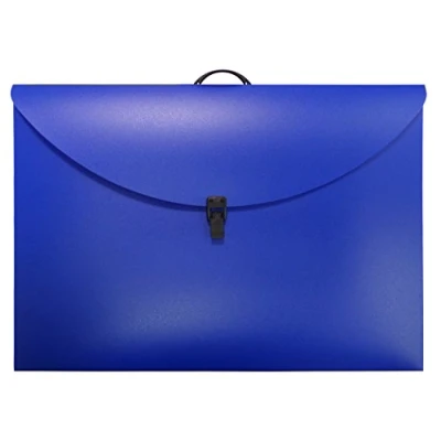 Image of Westfolio Art Portfolio Folder Blue A4, 100 Sheet Capacity, Carry Case Bag for Art, Painting Keeps Paper Flat Travel
