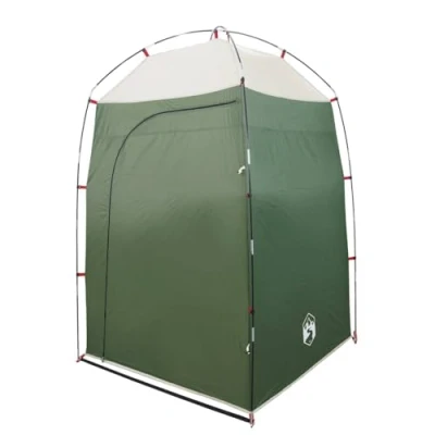 Image of vidaXL Shower Tent Green Waterproof For Camping, Outdoor Changing Room/Dressing Room, Portable &amp; Lightweight (140 x 140 213 cm)