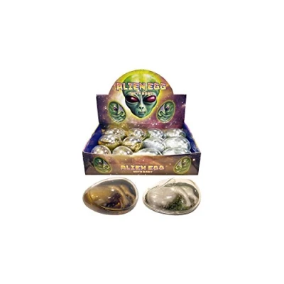 Image of Henbrandt 3 Assorted Colours Stretchy Space Alien Embryo In Goo &amp; Hard Egg Shell