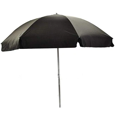 Image of Selections Black Tilt Adjustable Parasol Umbrella for Garden Beach or Patio Furniture (1.6m)