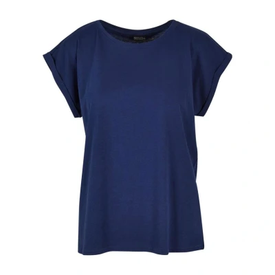 Image of Build Your Brand Women&#039;s Ladies Extended Shoulder Tee T Shirt, Lightnavy, XXL