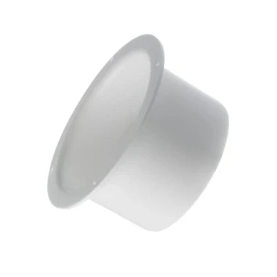 Image of 100mm / 4 Inch Straight Duct Connector Wall Flange Round PVC Ducting Ventilation Pipe, Hose, Tube