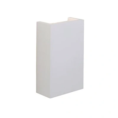 Image of MORNINGTON Modern Paintable Plaster Compact LED Warm White 3500K Indoor Hallway Lounge Up/Down Wall Wash Light