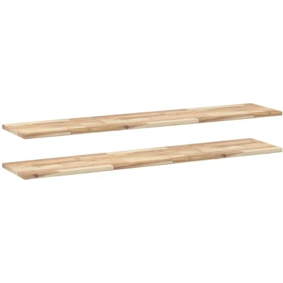 Image of vidaXL Floating Shelves 2 pcs 140x30x2 cm Untreated Solid Wood Acacia