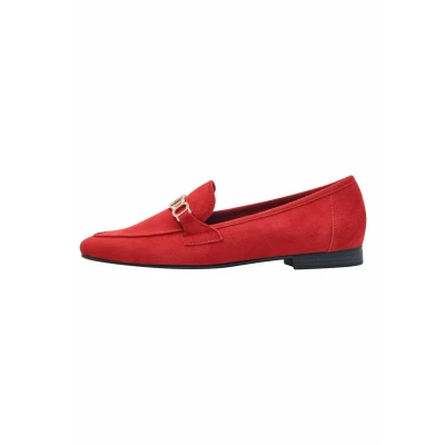 Image of Marco Tozzi BY Guido Maria Kretschmer Slipons, Women&#039;s, Size: 4, Red Leather