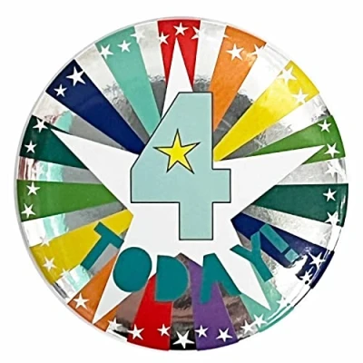 Image of amscan 9912105 4 TODAY BIRTHDAY BADGE