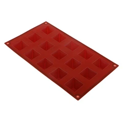 Image of 15 Cavity Silicone Pyramid Shape Mold Fondant Cake Chocolate Moulds