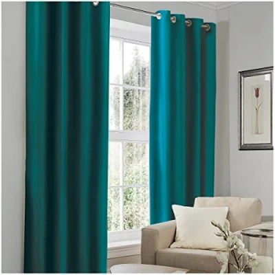 Image of GC GAVENO CAVAILIA Blackout Curtains 2 Panels Set,Thermal Insulated Window Treatment, Darkening Curtain for Living Room, Teal, 66X72 Inch