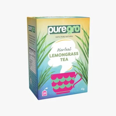Image of Puregro Lemongrass Tea 40g (20 Bags) Herbal 100% Pure Natural CAFFEINE FREE.