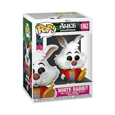 Image of Funko POP! Disney: Alice 70th White Rabbit With Watch In Wonderland Collectable Vinyl Figure Gift Idea Official Merchandise Toys for Kids &amp; Adults Movies Fans