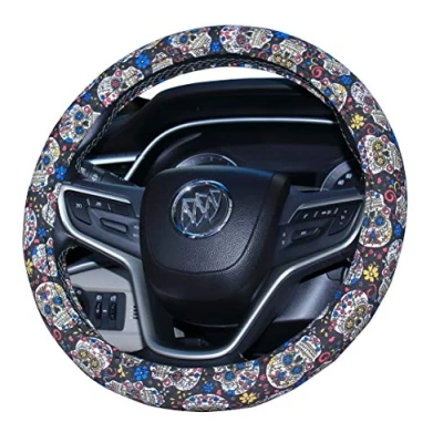 Image of 2019 New Sugar Skull Day of the Dead Steering Wheel Cover