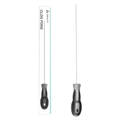 Image of Creality Official 3D Printer Clog Poke, Extruder Nozzle Cleaning Kit Φ1.5mm L210mm Must Have Printing Tool for All FDM Printers and 1.75mm ID Grey