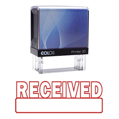 Image of Received Self Inking Stamp Red Ink Office Desk Custom Rubber Colop Stamper
