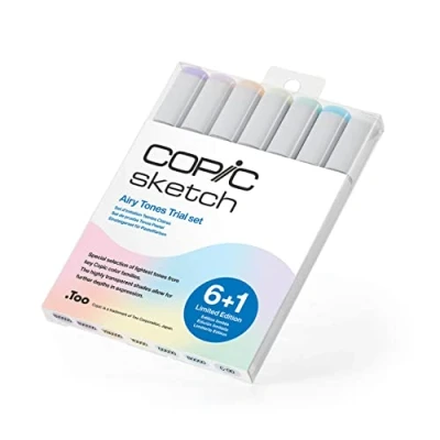 Image of Copic Sketch Marker Pen Set of 6+1 Airy Tones CZ21075961 Multi