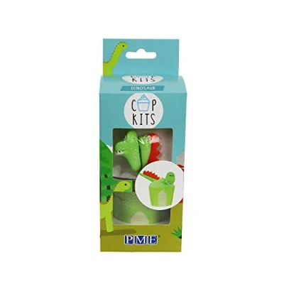 Image of PME Cupcake Decorating Kit with Edible Toppers, Dinosaur