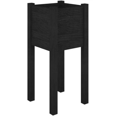 Image of vidaXL Garden Planter Black 31x31x70 cm Solid Pinewood
