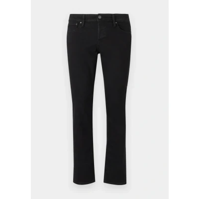 Image of JACK &amp; JONES Mens Glenn Jeans Slim Fit Low Rise Casual Cotton Black for Men UK, Colour, Size 34W / 34L