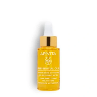 Image of Apivita Beessential Strengthening &amp; Hydrating Skin Supplement Face Day Oil 15ml Elixir that Enhances beauty, Hydrates Fortifies Barrier 100% Natural