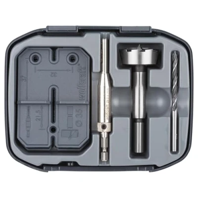 Image of wolfcraft Hinge Hole Set, Ø 35 mm, 5 pcs. I 4656000 For easy installation of cup hinges, mm